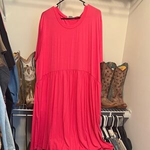 Vibrant Pink Flowing Dress